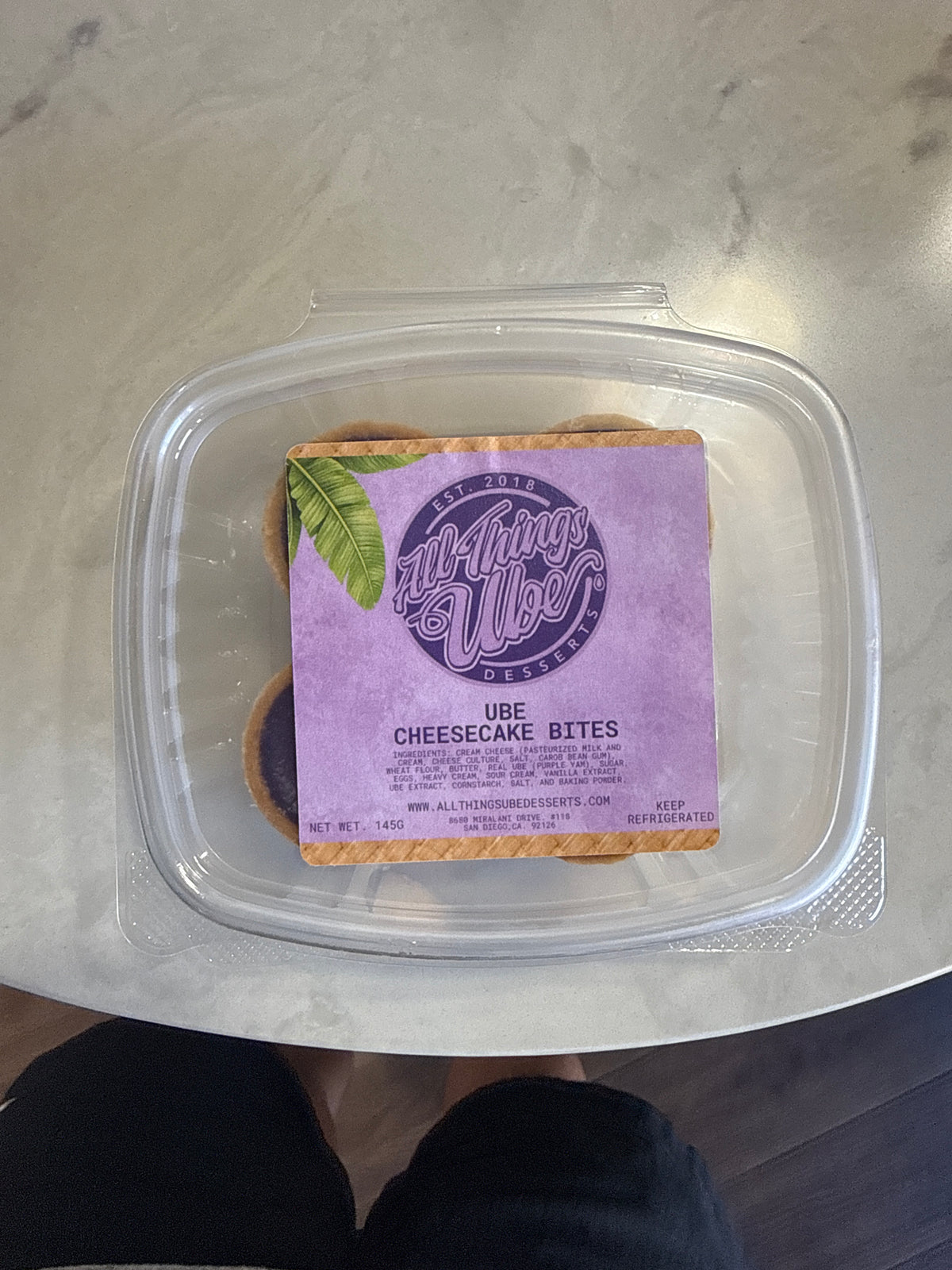 Ube Cheesecake Bites